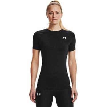 Imagem de Camiseta de Compressão Feminina Under Armour HeatGear Authentics G Preto-Feminino
