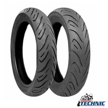 Imagem de Par Pneu 275-17 + 110/80-14 Biz Pop Balão Sport R Technic