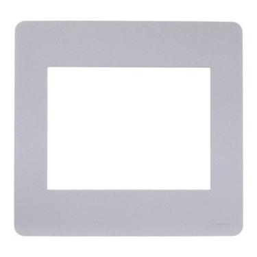Imagem de Placa 4x4 6 Módulos Gamma Silver Orion Schneider, Prata