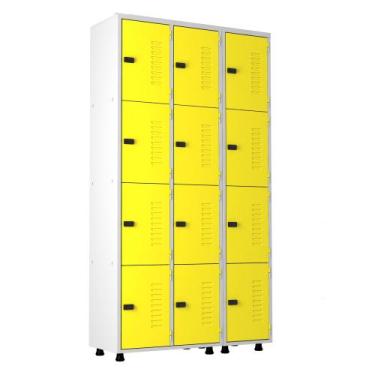 Imagem de Armário Roupeiro Aço 12 Portas Academia Guarda Volume Trinco - Elite A