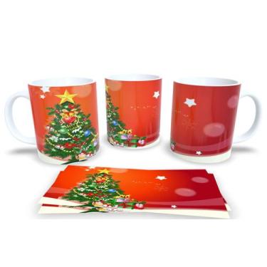 Imagem de Canecas de Porcelana Personalizadas Arvore de Natal - Estampa Sublimad