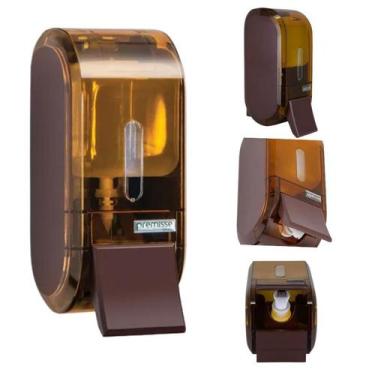 Imagem de Dispenser Saboneteira Sabonete Líquido E Gel Marrom - PREMISSE, Urban 
