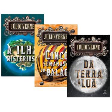 Imagem de Kit Julio Verne - A Ilha Misteriosa, Da Terra à Lua, Cinco Semanas em 
