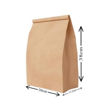 Imagem de Saco Kraft GG 30x20x36cm com 50 Unidades - Pluma