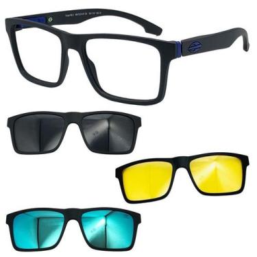 Imagem de Oculos Mormaii Swap NG2 6153 Preto A41 Com 3 Clipons Escolha, Cinza, A