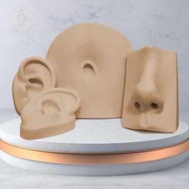 Imagem de Kit Body Piercers - Nariz/orelha Oval/umbigo - Nude - J&F