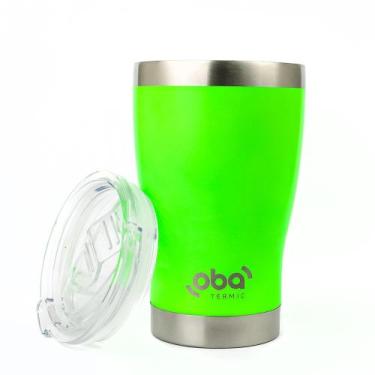 Imagem de Copo Térmico com Tampa 473ml - Oba Termic, verde neon