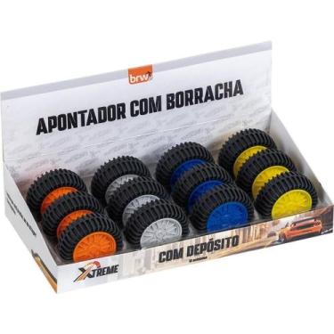 Imagem de Apontador com Depósito Xtreme com Borracha 4 Cores Pacote com 12 Unida