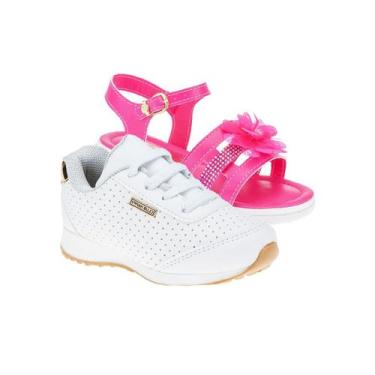 Imagem de Tenis Feminino e Sandalia Menina - KIT 2 PARES Tam 23 ao 34 - sapatinh
