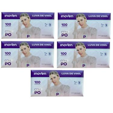 Imagem de Luva De Vinil Descartável Inoven Talco Com 500 Unidades Tam P - Talge