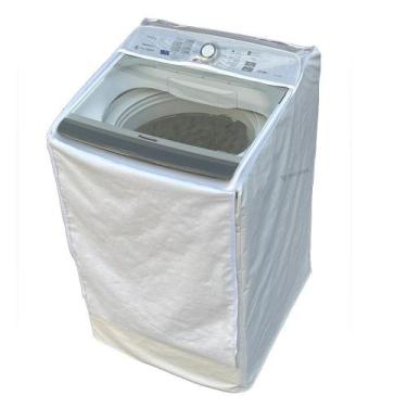 Imagem de Capa Maquina Lavar Panasonic 12kg F120b1w Ziper Transparente Branca - 