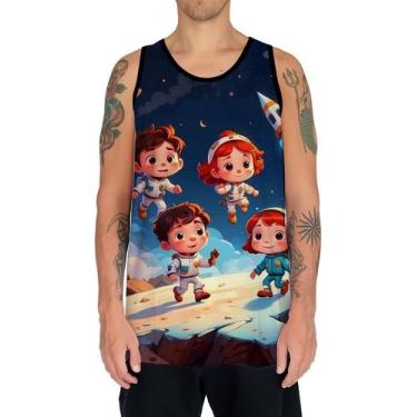 Imagem de Camiseta Regata Crianças Astronautas Planetas Galáxias 8 - Enjoy Shop,