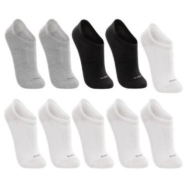 Imagem de Kit Meia Soquete Lupo Sport Unissex - 10 Pares, M, Branco, Preto, Cinz