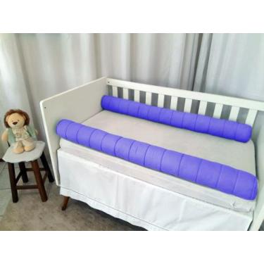 Imagem de Kit Rolo Lateral 1,15m Mini Cama Com Zíper Cores Variadas - Baby Mel, 
