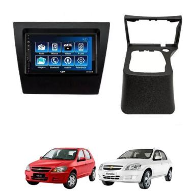 Imagem de Kit Multimídia Celta Prisma 2006 até 2015 Mp5 2din Bt Usb Fm Leitor SD
