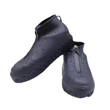 Imagem de Colaxi Capas de sapato Botas de chuva com zíper Proteção leve Galochas Borracha para viagens Acampamento ao ar livre Jardim Pântano, Xl