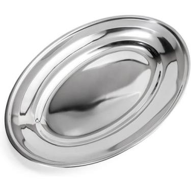 Imagem de Travessa Silver Oval de Inox - Em Casa Tem, 25cm