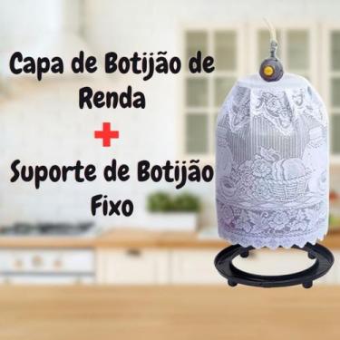 Imagem de Capa de Renda Branco para Botijão de Gás 13 Kg tamanho único Botijao d