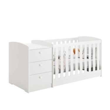 Imagem de Berço Multifuncional 3 em 1 Atlanta - Reller, Branco Brilho