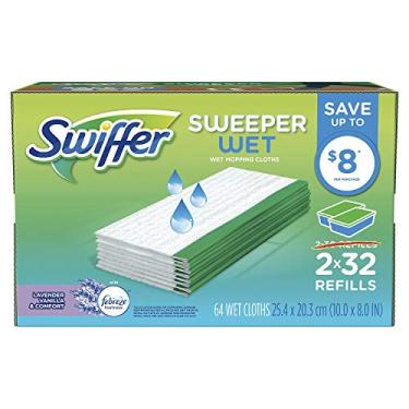 Imagem de Swiffer Refil de pano úmido Sweeper, branco, 64 unidades