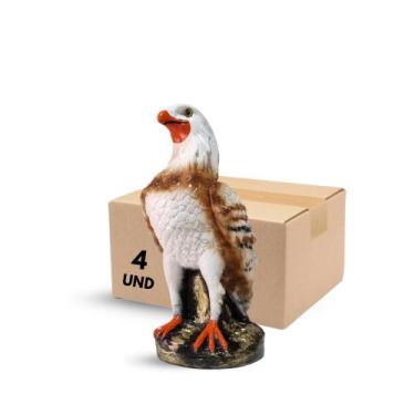 Imagem de Águia Gavião Espanta Pombos Maritaca Gesso 36 Cm Kit 4 Pçs - AVB DECOR