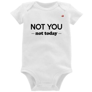 Imagem de Body Bebê Not you, not today - Foca na Moda, Branco, GG