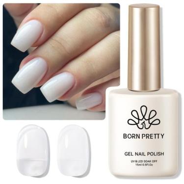 Imagem de Verniz em Gel Born Pretty Milky White 15ml - Sem Hema, Livre de Tóxico