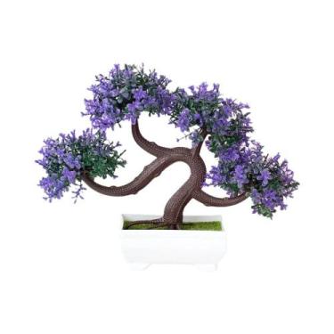 Imagem de Mini Bonsai Artificial em Vaso de Plástico - Decoração para Mesa e Jar