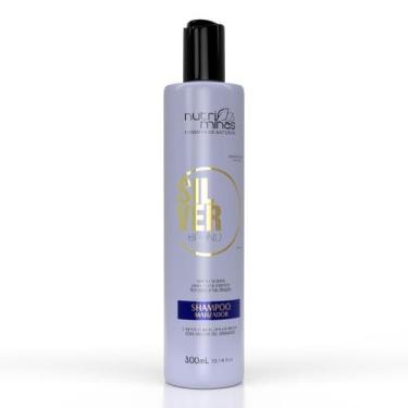 Imagem de Shampoo Silver Blond Matizador Nutriminas 300ml Sem Sal Roxo