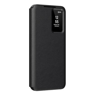 Imagem de LYJSMGZ Capa de couro para Samsung Galaxy Z Fold 6, Smart View Flip Wake Up Wallet Cover Slim Kickstand Folio Case, preta, dobra 6