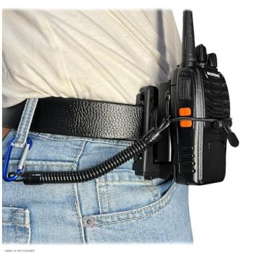 Imagem de Coldre magnético de rádio, disponível para montagem de cinto ou pendurar no ombro, compatível com a maioria dos walkie-talkies, fácil de colocar e tirar