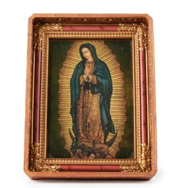 Imagem de Imagem de Nossa Senhora de Guadalupe Católica BC 10 x 15 cm com moldura de mesa vintage de 19 cm de altura, moldura de mãe da Virgem Maria, presente religioso para mãe, decoração inspiradora, moldura
