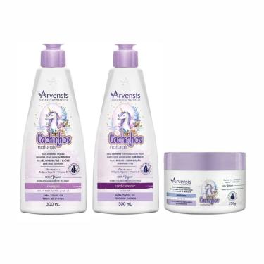 Imagem de Kit Arvensis Cachinhos Shampoo Cond. Máscara Ondulados