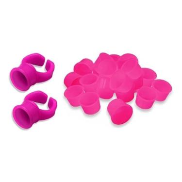 Imagem de Kit 100 Batoque Descartáveis + 2 Anéis p/ Micropigmentação