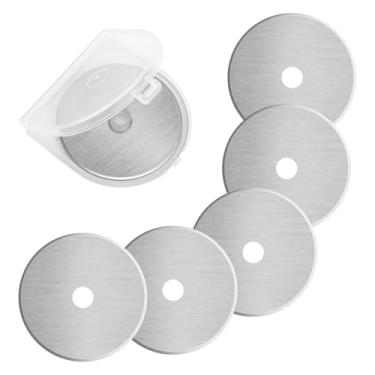 Imagem de Lâminas de corte rotativo de 45 mm para lâminas de substituição de cortador de papel Fiskars, ideia para costura, corte de artes e artesanato, lâminas rotativas 1065947 (6 peças)