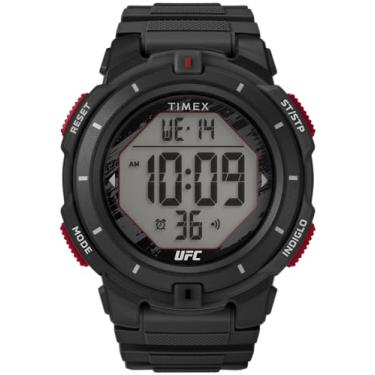 Imagem de Timex Relógio masculino UFC Rumble 50 mm - pulseira preta com mostrador digital caixa preta, Preto