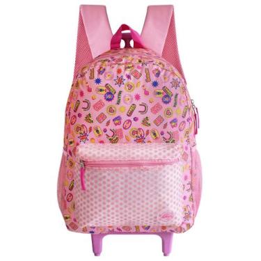 Imagem de Mochila Escolar De Rodinhas Feminina Dreamer Love Clio Girls, Rosa