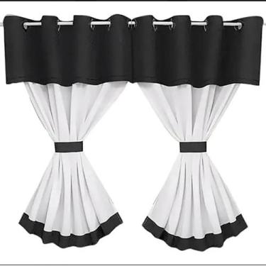 Imagem de Cortina De Cozinha Com Bando 2.00x1.40 cores - Helena Enxovais e Corti