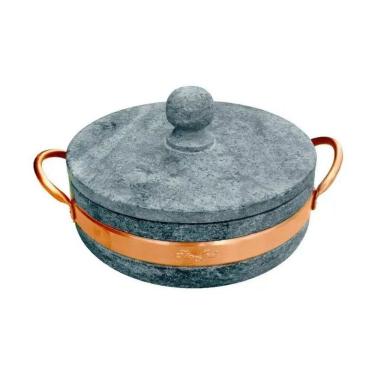 Imagem de Tacho de Pedra Sabão com Alça de Cobre 2,0 Litros