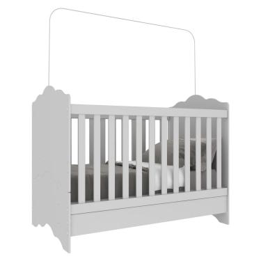 Imagem de Berço Americano 3 Em 1 Para Colchão 70 X 130 Cm Nuvem Multimóveis Branco