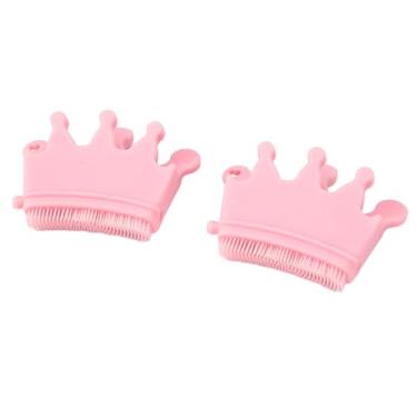 Imagem de Separador de unhas para manicure, suporte de caneta de silicone reutilizável em forma de coroa para salão de dedo (rosa)