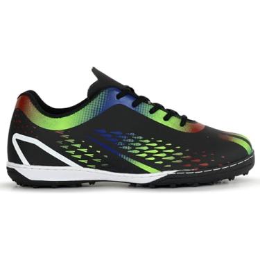 Imagem de Chuteira Society Unissex Colorida com Design Esportivo Leve e Resistente (Preto, BR, Adulto, Numérico, M, 36)