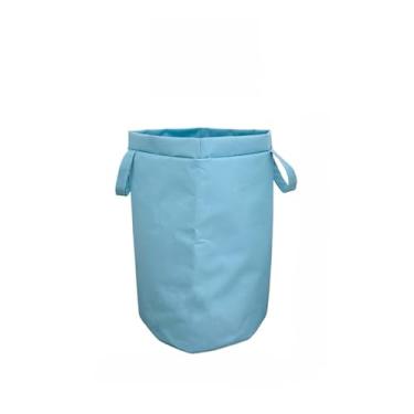 Imagem de Cesto De Roupa Grande Caixa Cesto Dobrável Para Roupas E Brinquedos(75L - Azul bebê)
