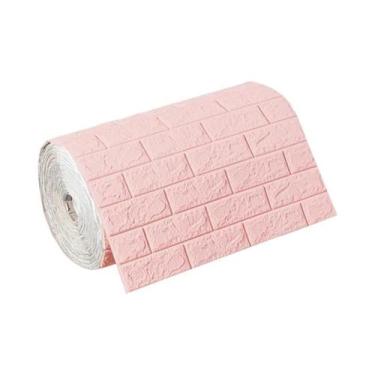 Imagem de Papel De Parede Impermeável Autoadesivo Com Padrão De Tijolo 3D Quente