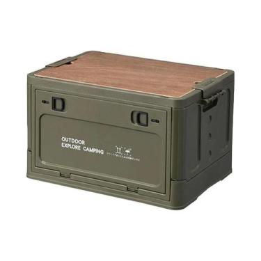 Imagem de Grande Caixa De Armazenamento Dobrável Para Carro De 30L Com Tampa De 