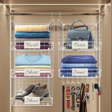 Imagem de DECOLURE Organizadores de armário suspensos (branco)