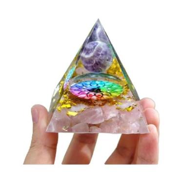 Imagem de Pirâmide De Orgonita De Ametista, Gerador De Energia De Cristal De Cur