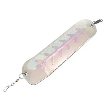 Imagem de Salmon Candy 20 cm Fishing Flasher Dodger, prata com estampa de peixe (Optimus Prime)