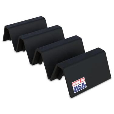 Imagem de BULLKE Suporte de tubulação de telhado feito nos EUA CTL | 15 cm resistente | Capacidade de 113 kg | Suporte de tubo e conduíte | 100% plástico reciclado | Pacote com 4