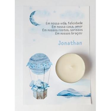 Imagem de Lembrancinha Vela Aromática Artesanal - Maternidade, Chá Revelação, Batizado, Aniversário, Comunicação - 20 unidades